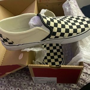 Black and white checkered vans